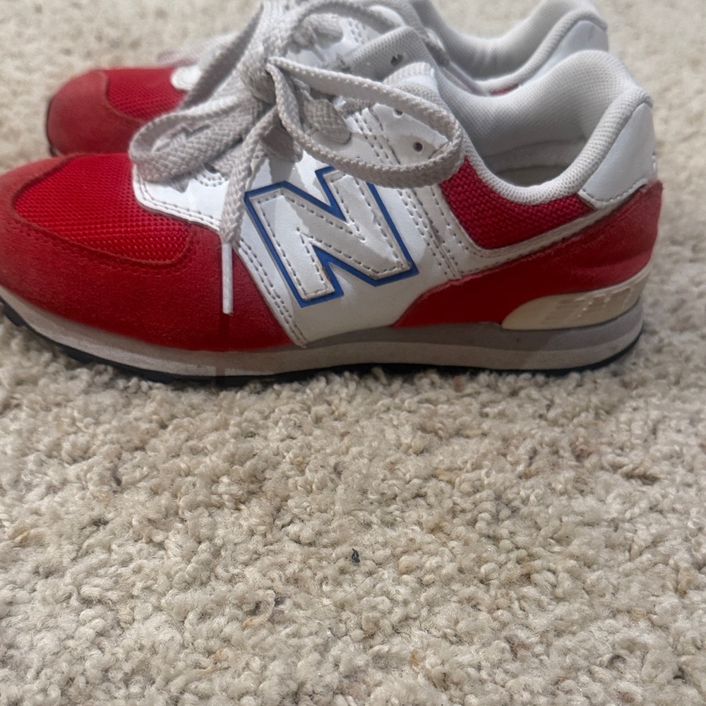New Balance Kids Sneakers in Red and White